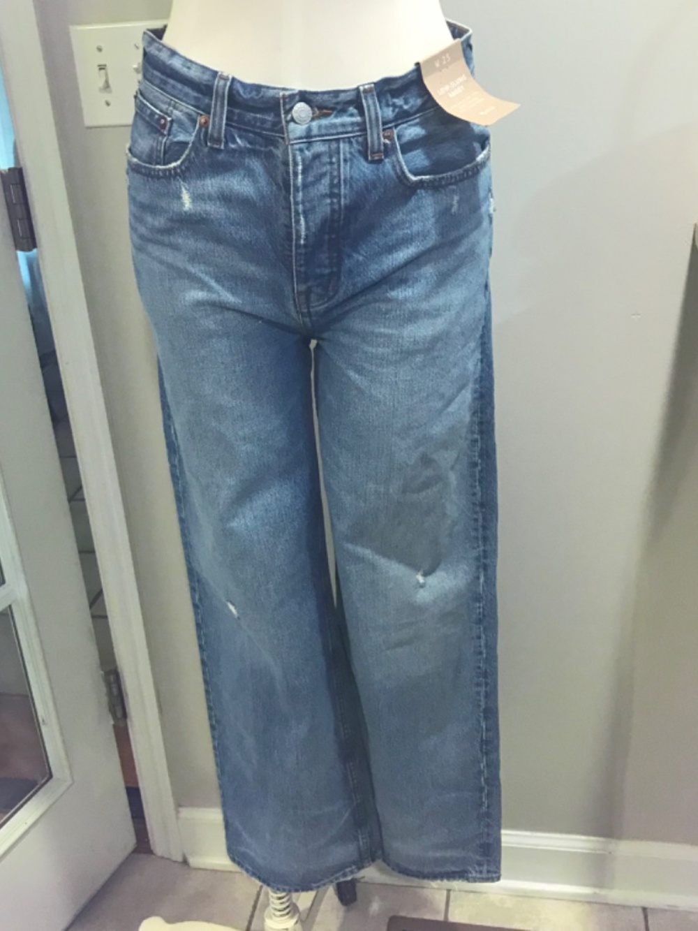 NWT Madewell low slung baggy full length inseam jeans - Picture 7 of 16